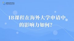 IB课程在海外大学申请中的影响力如何？