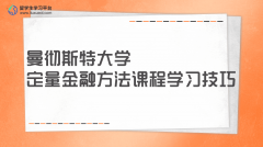 曼彻斯特大学定量金融方法课程学习技巧