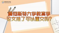 曼彻斯特大学教育学论文挂了可以重交吗?